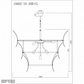 Подвесной светильник iLamp Gramercy 15602-19 ANB+CL в Екатеринбурге - mebel24.online | фото 3