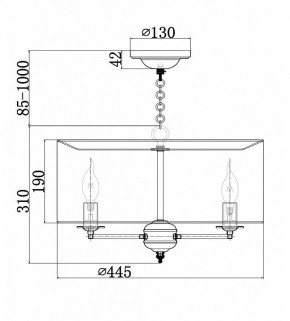 Подвесной светильник Maytoni Anna H007PL-04G в Екатеринбурге - mebel24.online | фото 4