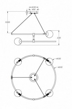 Подвесной светильник Maytoni Balance MOD317PL-04B в Екатеринбурге - mebel24.online | фото 4