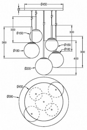 Подвесной светильник Maytoni Basic form MOD321PL-05G1 в Екатеринбурге - mebel24.online | фото 4