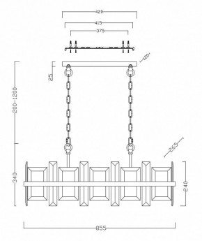Подвесной светильник Maytoni Cerezo MOD201PL-08N в Екатеринбурге - mebel24.online | фото 4