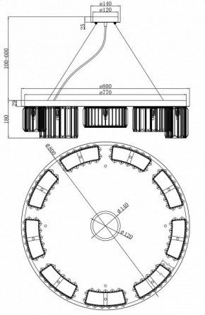 Подвесной светильник Maytoni Colline MOD083PL-09CH в Екатеринбурге - mebel24.online | фото 8