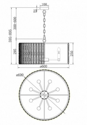 Подвесной светильник Maytoni Facet MOD094PL-08CH в Екатеринбурге - mebel24.online | фото 3