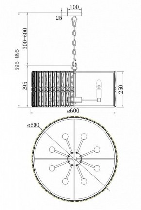 Подвесной светильник Maytoni Facet MOD094PL-08G в Екатеринбурге - mebel24.online | фото 3