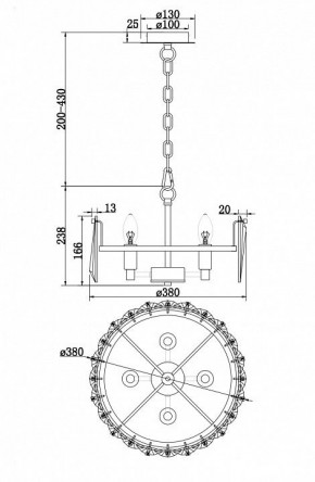 Подвесной светильник Maytoni Puntes MOD043PL-04CH в Екатеринбурге - mebel24.online | фото 4