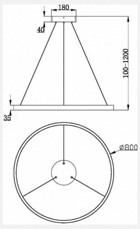 Подвесной светильник Maytoni Rim 1 MOD058PL-L42W3K в Екатеринбурге - mebel24.online | фото 3