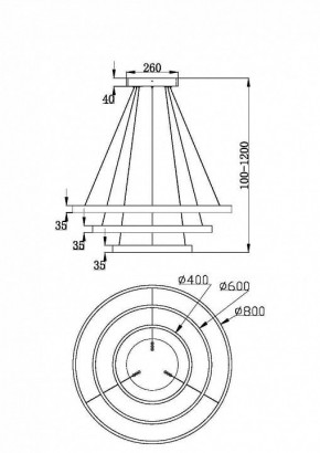 Подвесной светильник Maytoni Rim 3 MOD058PL-L100W3K в Екатеринбурге - mebel24.online | фото 5