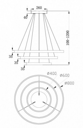 Подвесной светильник Maytoni Rim MOD058PL-L100W4K в Екатеринбурге - mebel24.online | фото 6