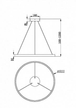 Подвесной светильник Maytoni Rim MOD058PL-L42BK в Екатеринбурге - mebel24.online | фото 3