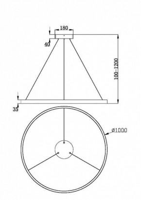 Подвесной светильник Maytoni Rim MOD058PL-L54BSK в Екатеринбурге - mebel24.online | фото 3