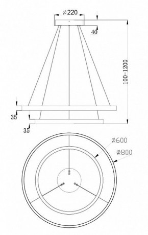 Подвесной светильник Maytoni Rim MOD058PL-L74BS4K в Екатеринбурге - mebel24.online | фото 7