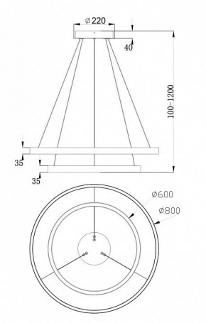 Подвесной светильник Maytoni Rim MOD058PL-L74W4K в Екатеринбурге - mebel24.online | фото 6