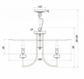 Подвесной светильник Maytoni Roma ARM006PL-08G в Екатеринбурге - mebel24.online | фото 4