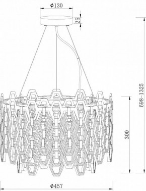 Подвесной светильник Maytoni Tissage MOD490PL-07G в Екатеринбурге - mebel24.online | фото 6