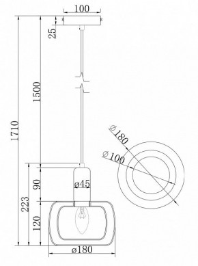 Подвесной светильник Maytoni Vision MOD411PL-01G в Екатеринбурге - mebel24.online | фото 7