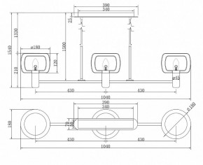 Подвесной светильник Maytoni Vision MOD411PL-03G в Екатеринбурге - mebel24.online | фото 6