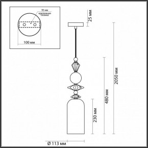 Подвесной светильник Odeon Light Bizet 4855/1 в Екатеринбурге - mebel24.online | фото