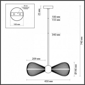 Подвесной светильник Odeon Light Elica 5402/2 в Екатеринбурге - mebel24.online | фото 4