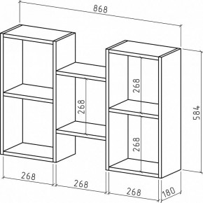 Полка книжная Флэш-10 в Екатеринбурге - mebel24.online | фото 2