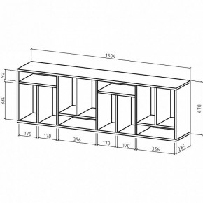 Полка книжная Офис-3 в Екатеринбурге - mebel24.online | фото 2