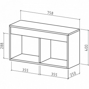 Полка комбинированная Эстри-5 в Екатеринбурге - mebel24.online | фото 2