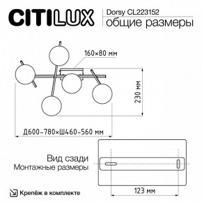 Потолочная люстра Citilux Dorsy CL223152 в Екатеринбурге - mebel24.online | фото 10