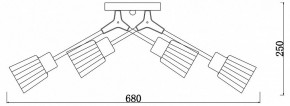 Потолочная люстра Escada Felicia 1137/6P в Екатеринбурге - mebel24.online | фото 3