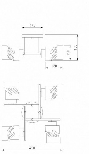 Потолочная люстра Eurosvet Hilari 30165/4 черный жемчуг в Екатеринбурге - mebel24.online | фото 4