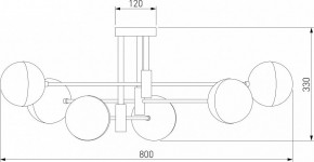 Потолочная люстра Eurosvet Nuvola 70129/6 хром в Екатеринбурге - mebel24.online | фото 3