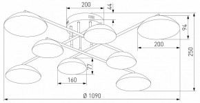 Потолочная люстра Eurosvet Ripple 50389 LED латунь в Екатеринбурге - mebel24.online | фото 5