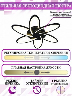 Потолочная люстра Natali Kovaltseva High-Tech Led Lamps HIGH-TECH LED LAMPS 82008 BLACK в Екатеринбурге - mebel24.online | фото 5