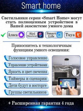 Потолочная люстра Natali Kovaltseva Smart home LED LAMPS 81216 в Екатеринбурге - mebel24.online | фото 6