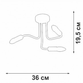 Потолочная люстра Vitaluce V3023 V3023-1/3PL в Екатеринбурге - mebel24.online | фото 2