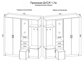 Прихожая Дуся 1.7 УНИ (Дуб Бунратти/Белый Бриллиант) в Екатеринбурге - mebel24.online | фото 2