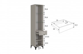РИЧ Шкаф однодверный со стеклом в Екатеринбурге - mebel24.online | фото 3