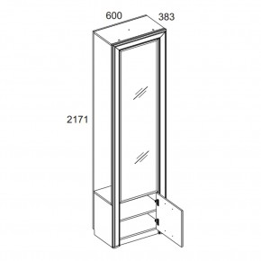 Шкаф 1DZ, OLIVIA, цвет вудлайн крем/дуб анкона в Екатеринбурге - mebel24.online | фото 2