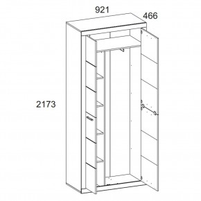 Шкаф 2D OSKAR , цвет дуб Санремо в Екатеринбурге - mebel24.online | фото 4