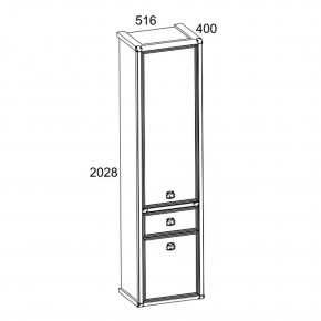 Шкаф 2D1S, MAGELLAN, цвет Сосна винтаж в Екатеринбурге - mebel24.online | фото 2