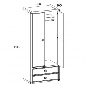 Шкаф 2DG2S, MAGELLAN, цвет Сосна винтаж в Екатеринбурге - mebel24.online | фото 2