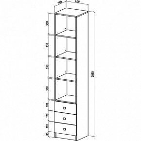 Шкаф для белья Бостон-3 в Екатеринбурге - mebel24.online | фото 2