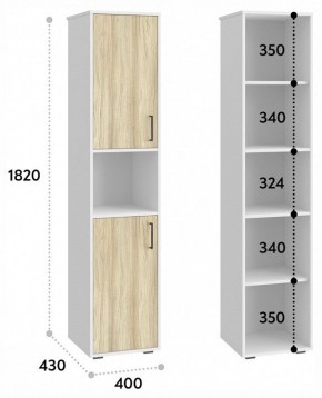 Шкаф комбинированный Оскар ОС-02 в Екатеринбурге - mebel24.online | фото 4