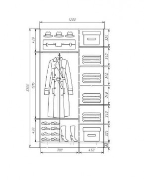 Шкаф-купе ХИТ 22-4-12-22 (420) в Екатеринбурге - mebel24.online | фото 5