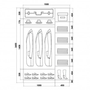 Шкаф-купе ХИТ 24-15-22 (620) в Екатеринбурге - mebel24.online | фото 3
