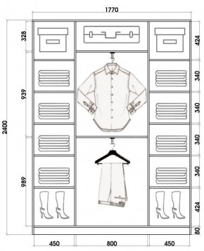 Шкаф-купе ХИТ 24-4-18/2-656 (420) в Екатеринбурге - mebel24.online | фото 3
