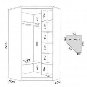 Шкаф-купе ХИТ-У-R-22-64-88 в Екатеринбурге - mebel24.online | фото 3