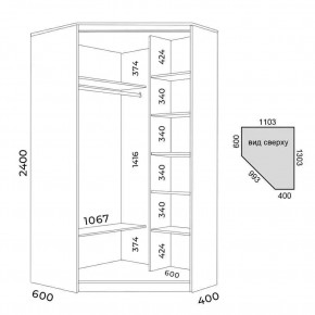 Шкаф-купе ХИТ-У-R-24-64-88 в Екатеринбурге - mebel24.online | фото 3
