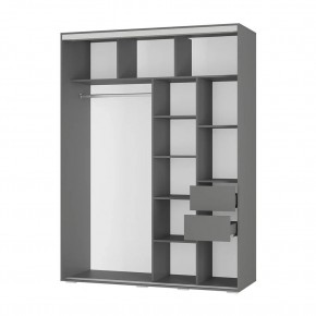 Шкаф-купе Крафт-6 1.6 м ШКК-06 (графит) в Екатеринбурге - mebel24.online | фото 2
