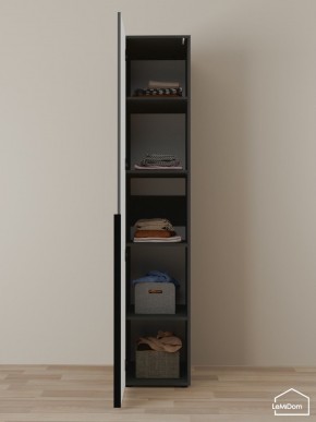 Шкаф Linnea MHR-1-2 2050х400х510 (Графит-М 11.1.25) в Екатеринбурге - mebel24.online | фото 4