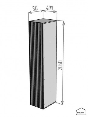 Шкаф Linnea MHR-1 2050х400х510 (Белый-М 11.1.2) в Екатеринбурге - mebel24.online | фото 2