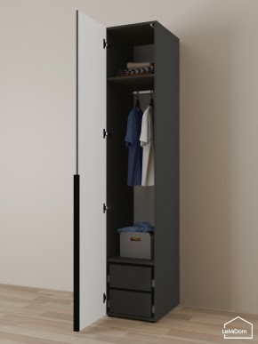Шкаф Linnea MHR-1-3 2050х400х510 (Графит-М 11.1.25) в Екатеринбурге - mebel24.online | фото 5